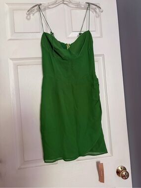 Reformation Bright Green Viscose Dress